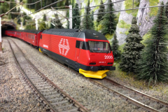 Une des deux Re 460 partie faire des essais en Norvège. Ici la 460 066-4 "Finse".