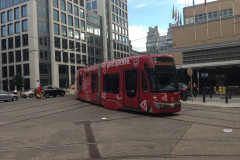 Tram près de la gare de Bruxelles-Midi