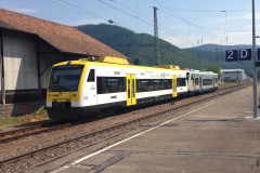 Une navette SWEG en gare de Hausach