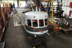 Autre vue du TAR (Train automoteur rapide) type 34. Comme tous les autorails CFTA il est motorisé par un moteur Citroën 2CV de 425cm3.