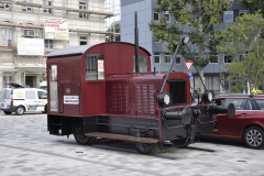 Original ce tracteur sur la place de la gare à Göppingen