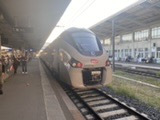 En gare du Mulhouse, la B 84597 "Régiolis". Livrée TER Lorraine. 